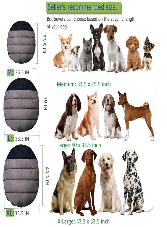 KZ Dotnz Soft Warm Dog Sleeping Bag, Large Portable Waterproof Camping Pet Bed, Packable Dog Bed for Camping, Hiking, Indoor Use - Image 2