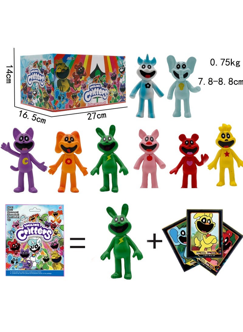 Arabest Cute Smiling Animal Figurines 3-4.5 Inch G432178 smile small animal display box 8: 24 tin bags 3 cards (0.75kg) 