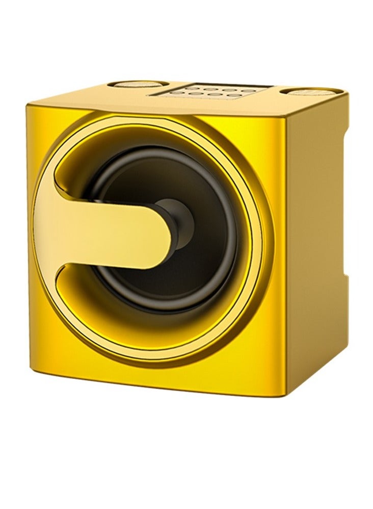 YS-207 Portable Bluetooth Speaker with 2 Microphones Wireless Yellow - Image 1