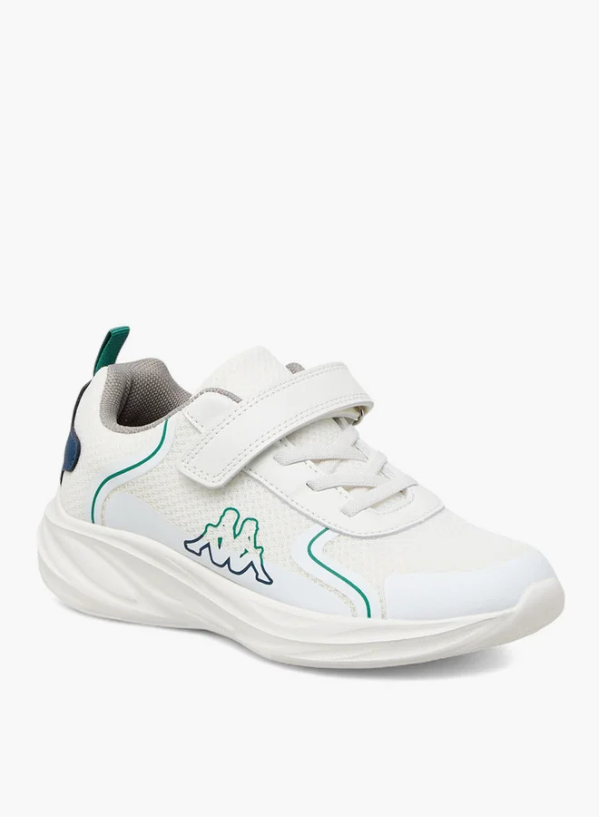 Kappa Boys' Logo Print Sports Shoes with Hook and Loop Closure