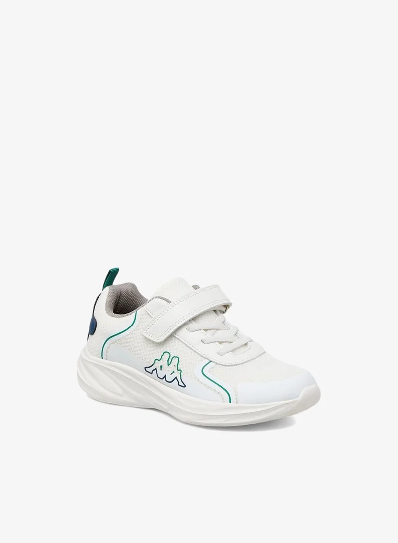 Kappa Boys' Logo Print Sports Shoes with Hook and Loop Closure