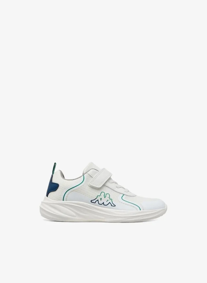 Kappa Boys' Logo Print Sports Shoes with Hook and Loop Closure