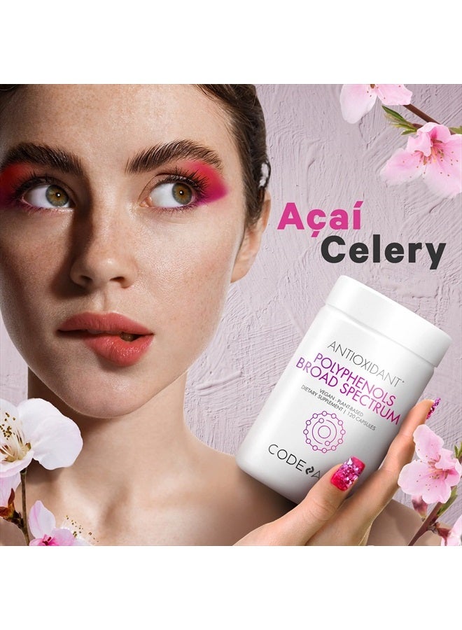 Codeage Polyphenols Supplement - Organic Green Tea Pills, Quercetin, Pomegranate, Turmeric - Resveratrol & Plant Polyphenols Foods - Polyphenol Nutrients - Vegan, Non-GMO - 120 Capsules - Image 4