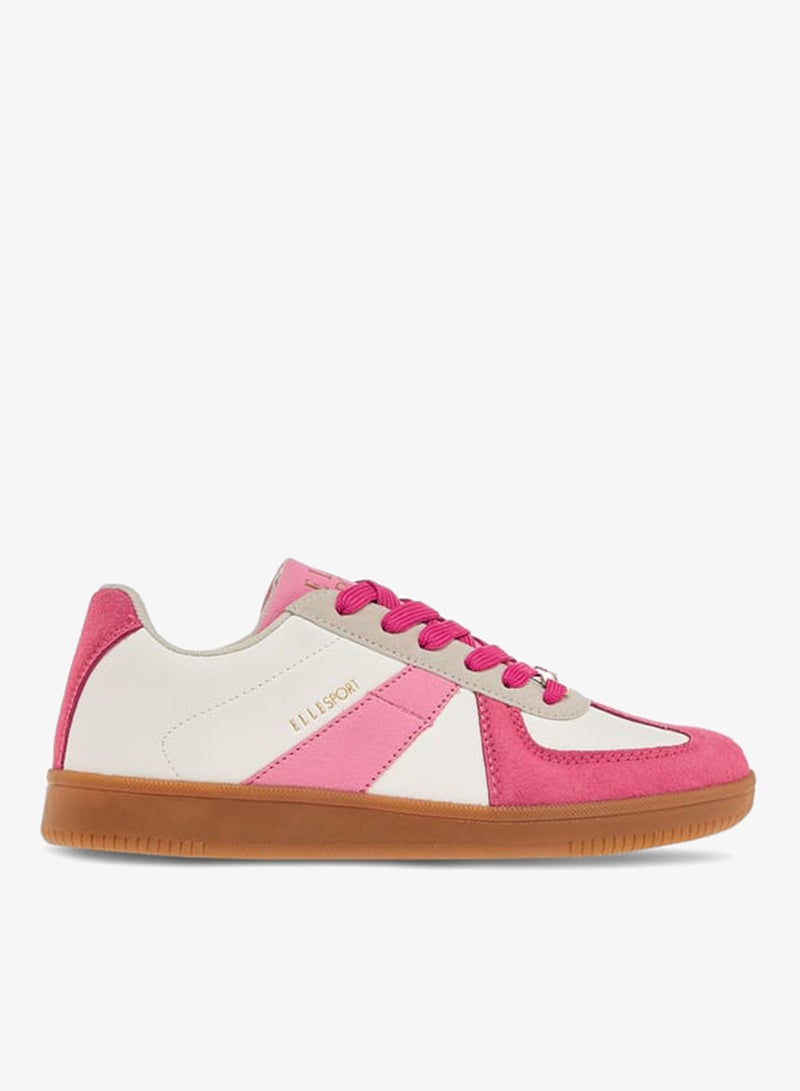 ELLE Women's Colourblock Sneakers with Lace-Up Closure - Image 1