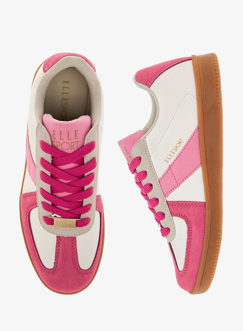 ELLE Women's Colourblock Sneakers with Lace-Up Closure - Image 2