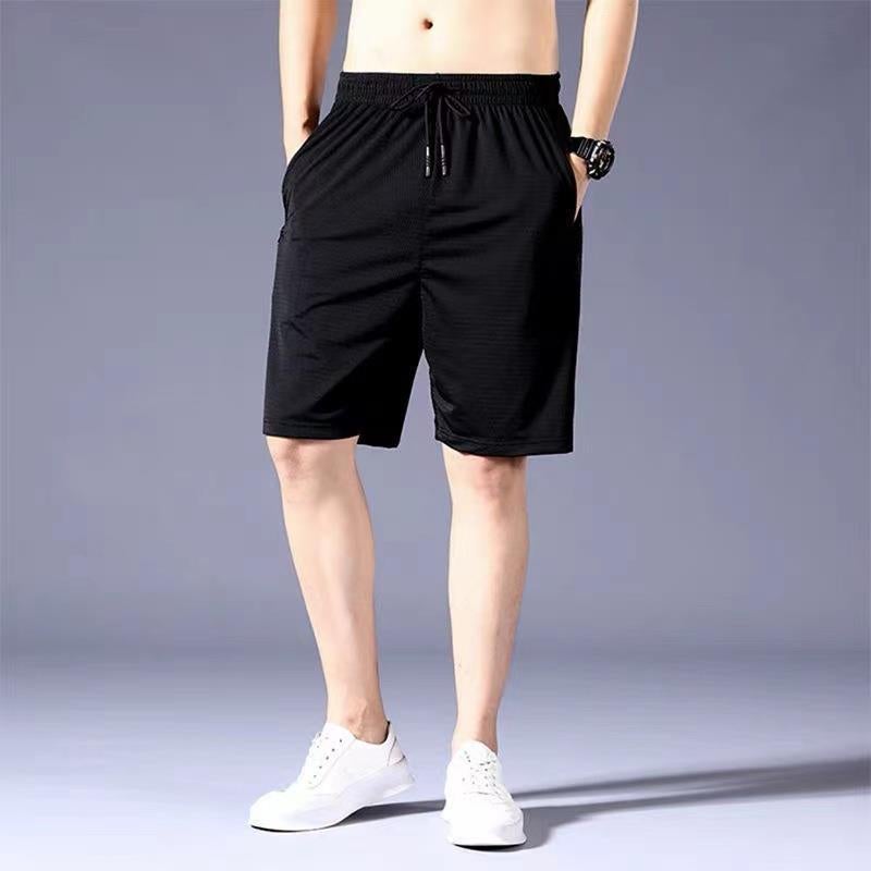 Summer Mens Casual Shorts Ice Silk Mesh Loose Shorts Breathable Student Air Conditioning Pants Sports Running Shorts Men Ice silk series 