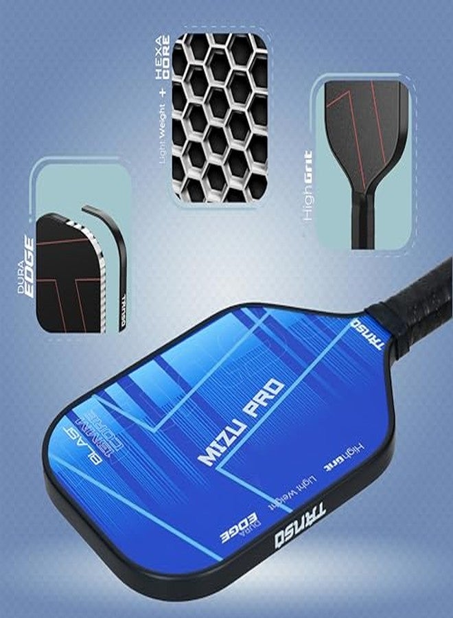 TANSO Mizu Pro Fiberglass Pickleball Paddle (Hight Grit Surface Pickleball Paddle, Light Weight + Hexa Core, Elongated 417mm for Powerful Performance) - Image 4
