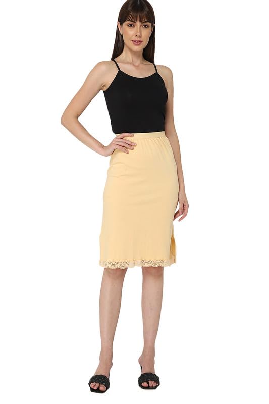 INTIMACY LINGERIE Intimacy Women's Midi Bottom Slip Inner Wear for Gowns Under Skirt Slip Knee Length Innerwear Skirts Short Skirt - Image 1