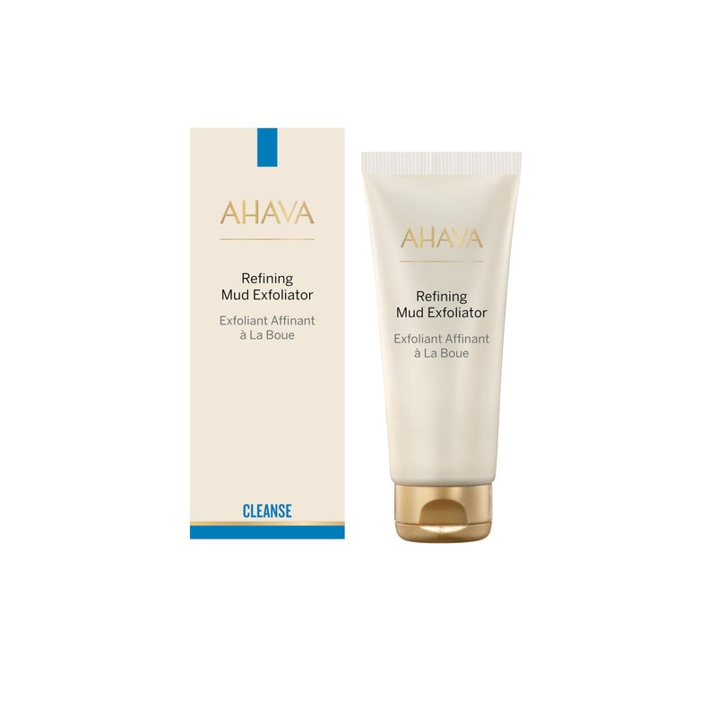 AHAVA Time To Clear Facial Mud Exfoliator  Gentle mudbased scrub to purify exfoliate  fresh the skin unveils radiant boosts skincare absorption with Osmoter Vitamin E  Dead Sea Mud 34 FlOz