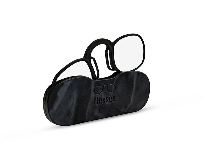 Flexsee Black Marble Round Light Ready Reading Glasses Power 3 - Image 4