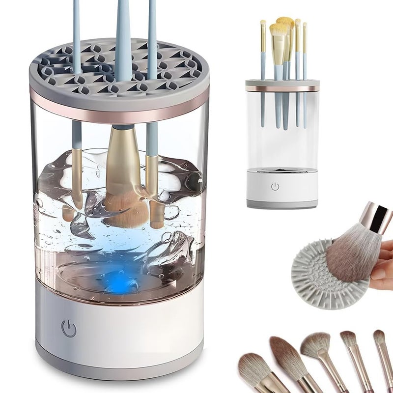 PARSPAR Automatic Makeup Brush Cleaner Machine  Fast and efficient deep cleaning  Effortless Makeup Brush Cleaning Brush Cleaner Fit for All Size Makeup Brush  Great Gift for Women Girls - Image 1