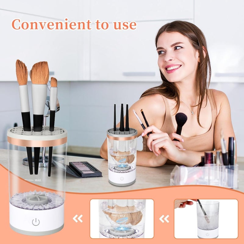PARSPAR Automatic Makeup Brush Cleaner Machine  Fast and efficient deep cleaning  Effortless Makeup Brush Cleaning Brush Cleaner Fit for All Size Makeup Brush  Great Gift for Women Girls - Image 5
