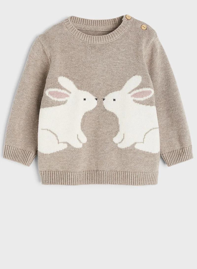 H&M Infant Rabbit Print Sweater