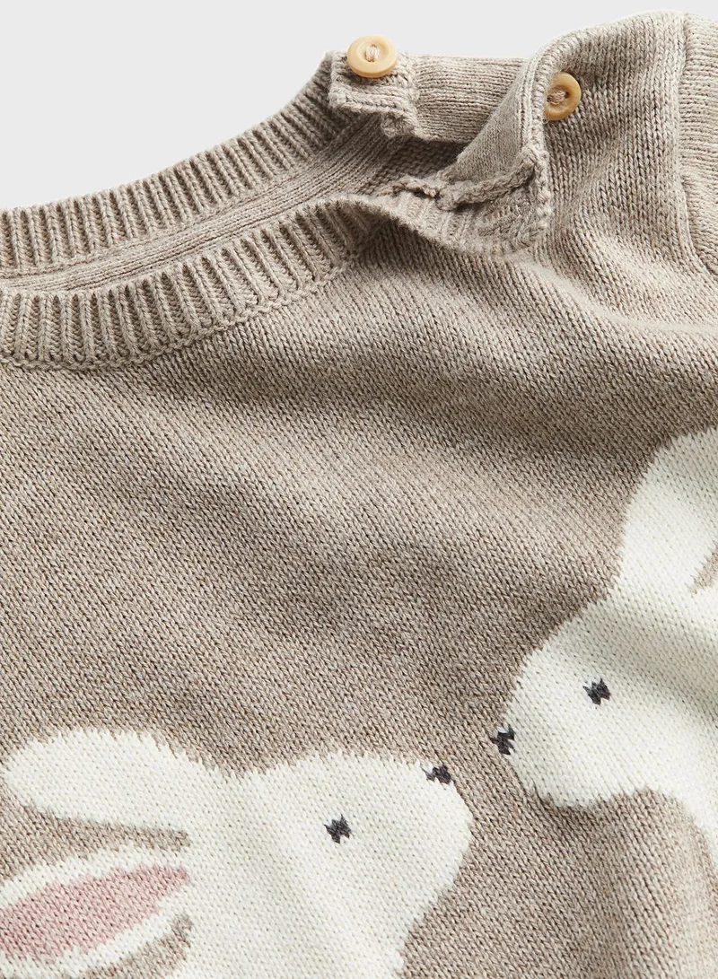 H&M Infant Rabbit Print Sweater
