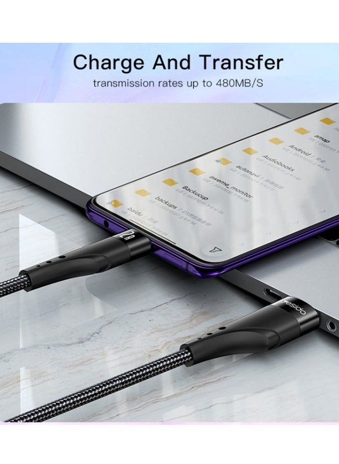 Generic Yesido CA109 Fast Charging and Data Cable - 2A - 3 Meters - Compatible with Lightning Devices-BLACK  - Image 5