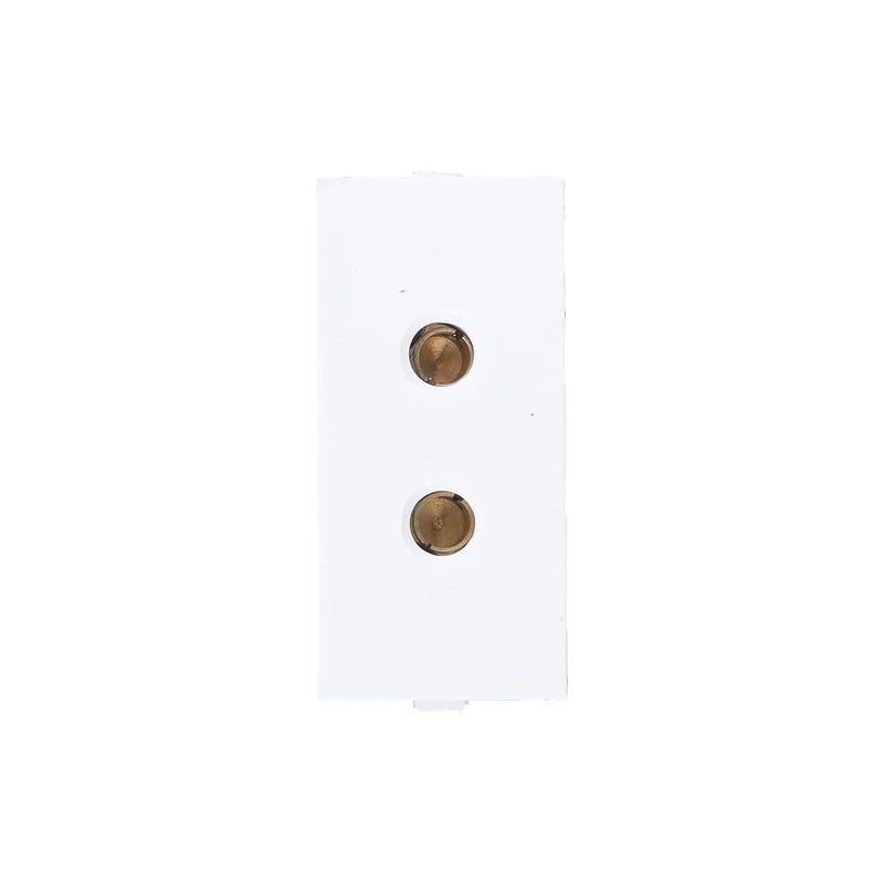 Glare Max MODUALR 2 Pin Socket 6A 240V AC Socket 2 PIN Electrical Switch Socket Electrical Accessories for Home and Offices White Pack of 5 - Image 2