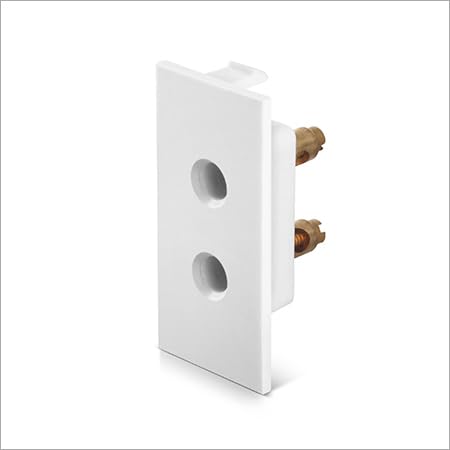 Glare Max MODUALR 2 Pin Socket 6A 240V AC Socket 2 PIN Electrical Switch Socket Electrical Accessories for Home and Offices White Pack of 5 - Image 4