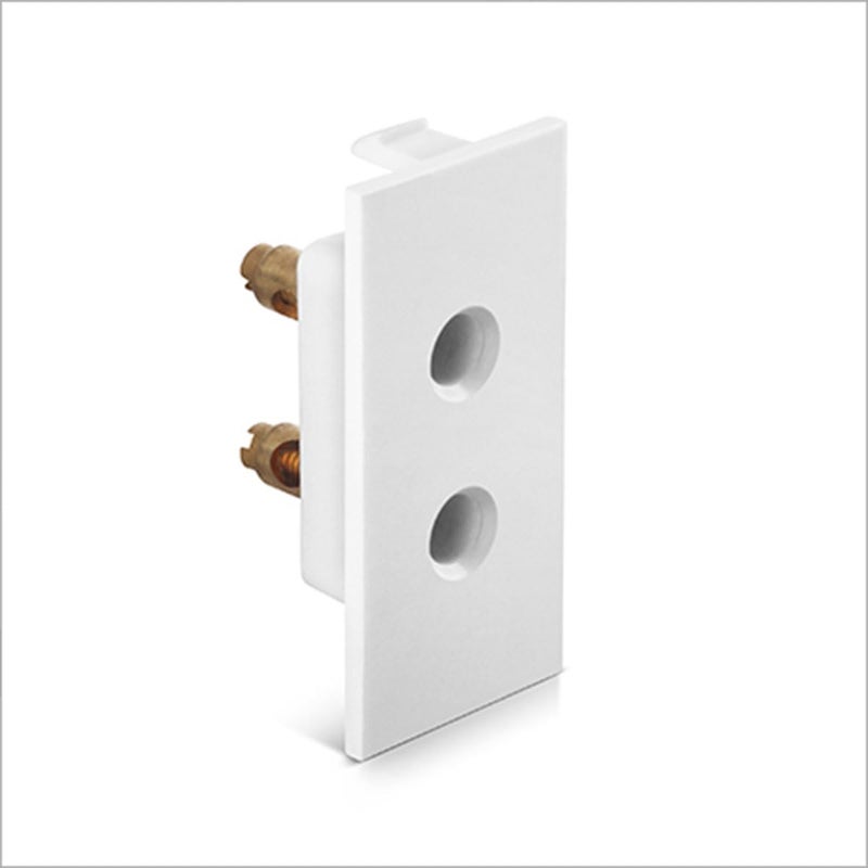 Glare Max MODUALR 2 Pin Socket 6A 240V AC Socket 2 PIN Electrical Switch Socket Electrical Accessories for Home and Offices White Pack of 5 - Image 3