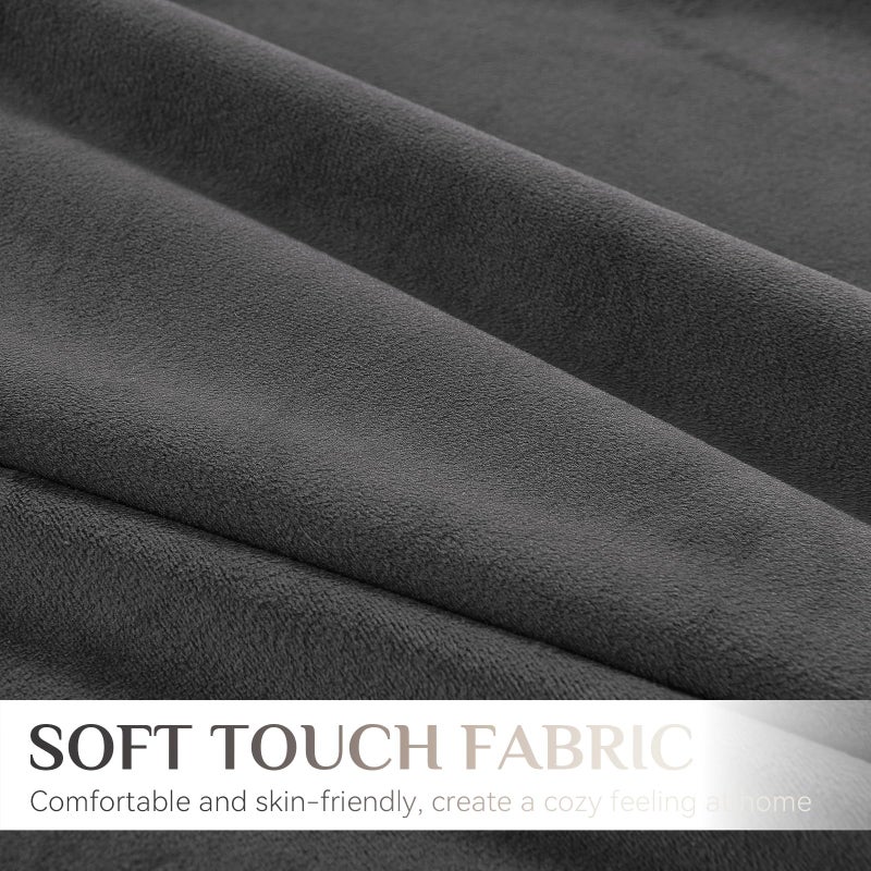 Softalker Throw Pillow Covers Set of 4, Velvet Soft Solid Colors Pillow Covers 18x18 Inch, Decorative Cushion Pillow Case for Couch Sofa Bedroom Living Room(Multi Grey) - Image 2