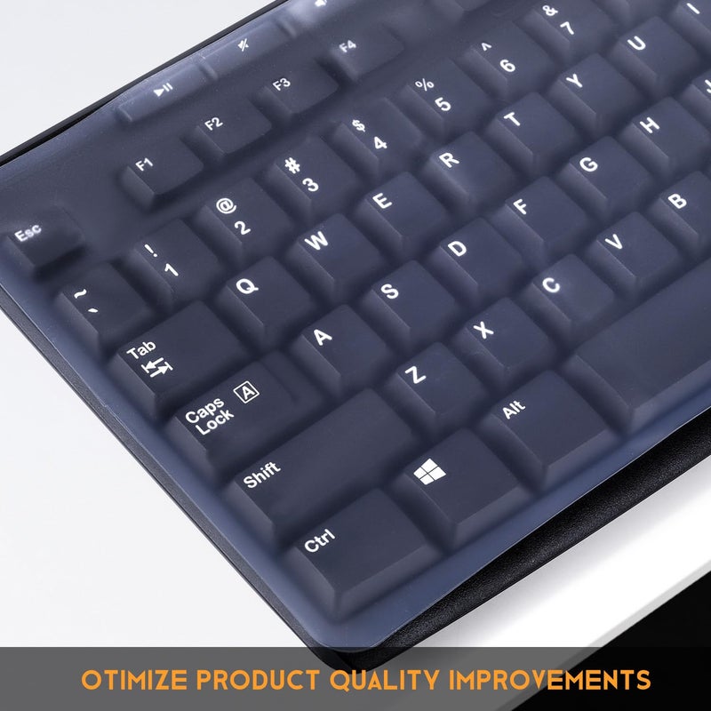 CaseBuy Universal Clear Waterproof Anti-Dust Silicone Keyboard Protector Cover Skin for Standard Size PC Computer Desktop Keyboards (Size: 17.52" x 5.51") - Image 5