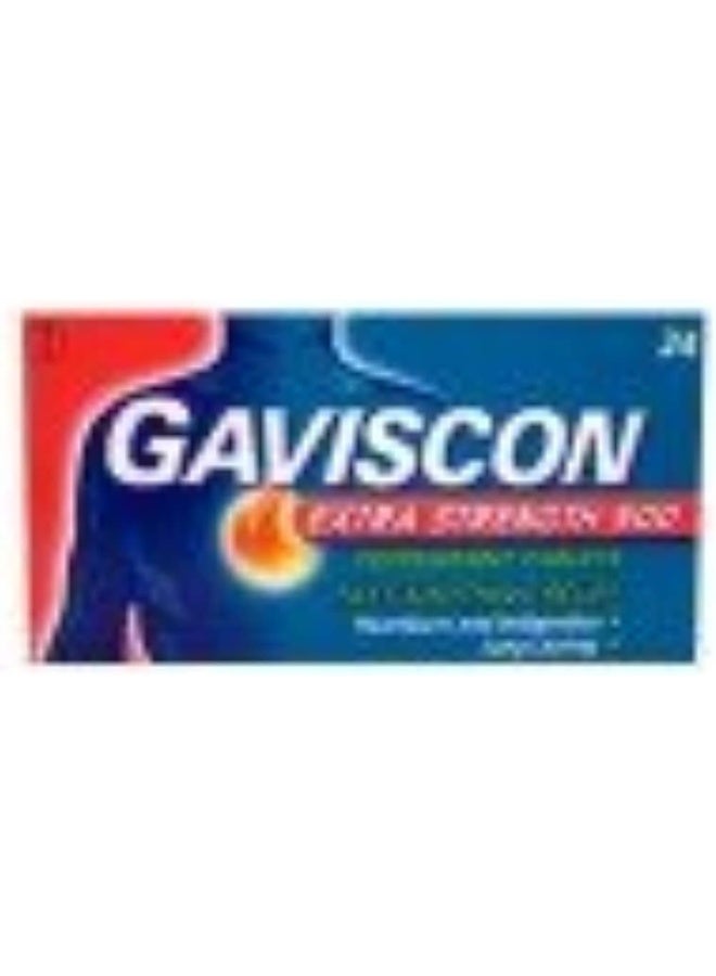 Gaviscon Extra Strength 500mg Tablets 24 Tabs - Image 1