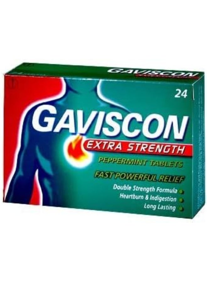 Gaviscon Extra Strength 500mg Tablets 24 Tabs - Image 2