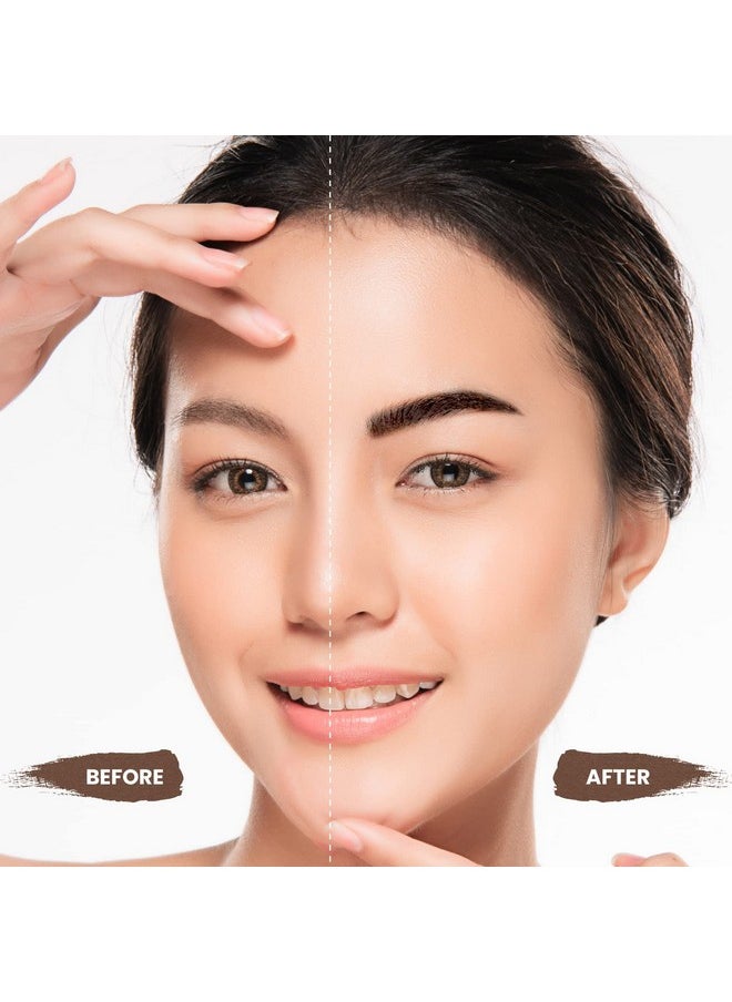 ANGIEHAIE - Eyebrow Stamp Stencil Kit (Gray Black) Eyebrow Stamp Pomade With 24 Reusable Thin & Thick Brow Stencils Eyebrow Stencils Shaping Kit Definer - Image 1