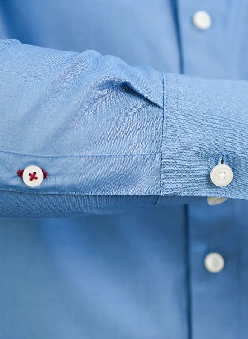 GIORDANO  Men's Slim Fit Shirt: 100% Cotton Poplin, Long Sleeve for Men | Best Price UAE