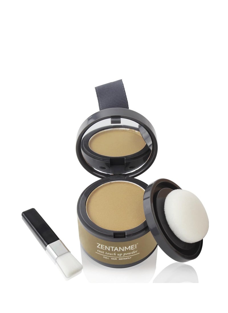 ZENTANMEI Root Touch Up Hairline Powder for Women & Men, Gray Hair Cover Up, Hairline Shadow Powder Sweatproof & Windproof, 0.14 oz Root Cover Up Powder for Thinning Hair (Medium Blonde)  - Image 1