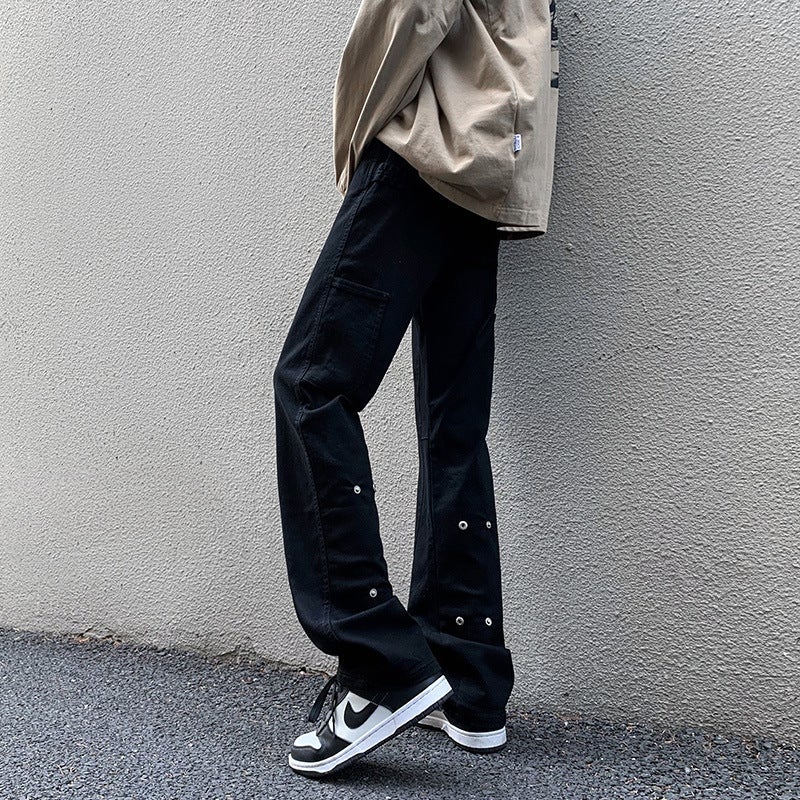 Unisex Classic Denim Jeans Loose Fit Daily Outdoor Wear - Image 4