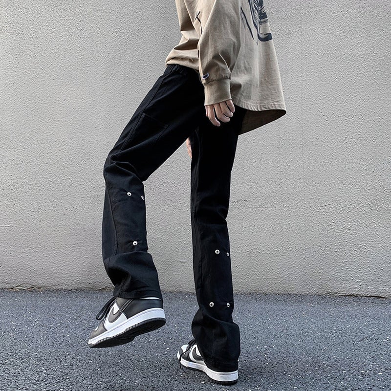 Unisex Classic Denim Jeans Loose Fit Daily Outdoor Wear - Image 3