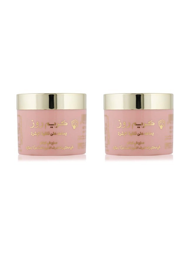 Rose 2 PIECES Rose Cream helps clear the skin 2 X 25 g