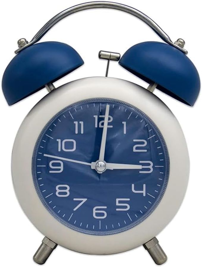 BELL TABLE ALARM CLOCK WITH NIGHT LED LIGHT EXTRA LOUD TWIN BELL ALARM CLOCK FOR HEAVY SLEEPERS STUDENTS AND KIDS MULTICOLOUR