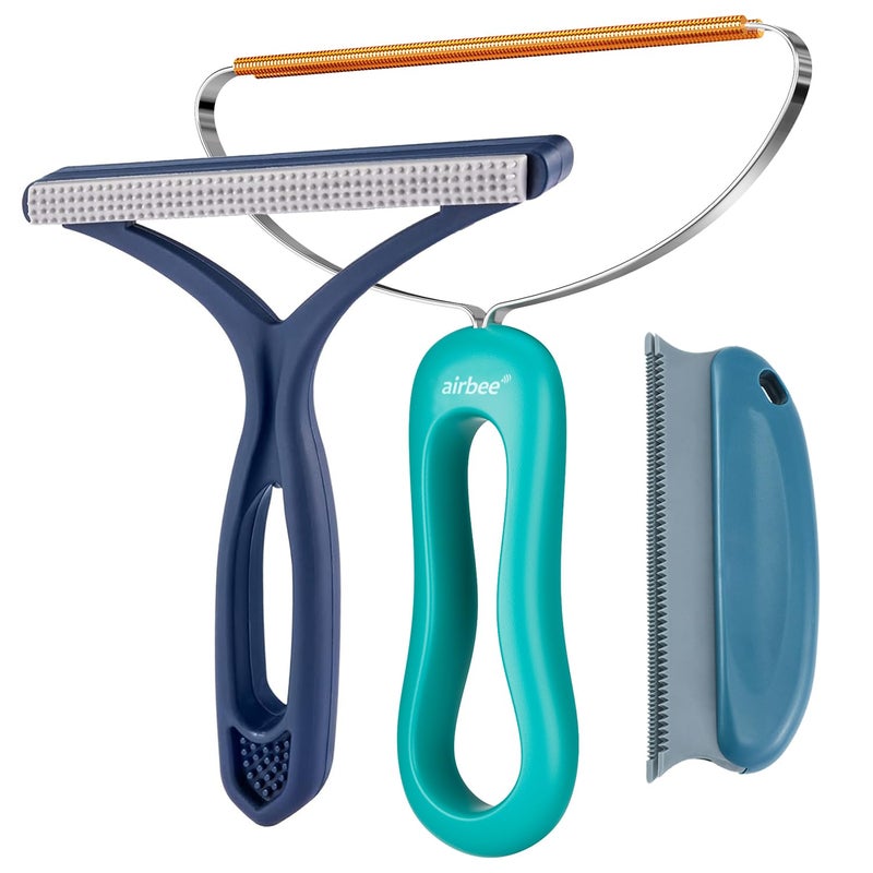 Pet Hair Remover 3Pack Dog Cat Hair Remover Lint Shaver Cleaner Pro Fur Removal Tool Portable Carpet Scraper Fuzz Rollers Hairball Brush for Carpets Clothes Car Mats Couch Pet Bed Furniture