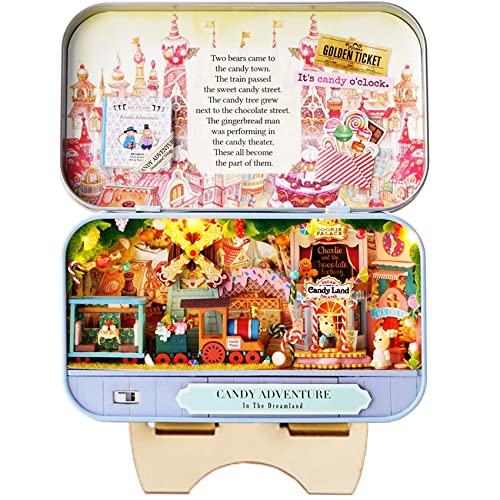 Spilay Dollhouse Miniature with FurnitureDIY Dollhouse Kit Mini Iron Box Theater124 Scale Creative Room Best Birthday Gift for Adult Lover Girl Friend Birthday Gift Q09 - Image 1