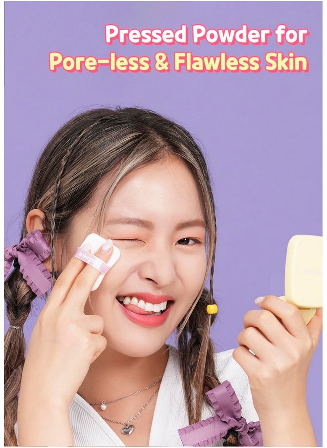 COLORGRAM - Colorgram Sebum Retouching Blur Pact | Poreless-Looking Pressed Setting Face Powder for Normal to Oily Skin, Provides Weightless, Matte Finish with Soft Focus Effect - Image 1