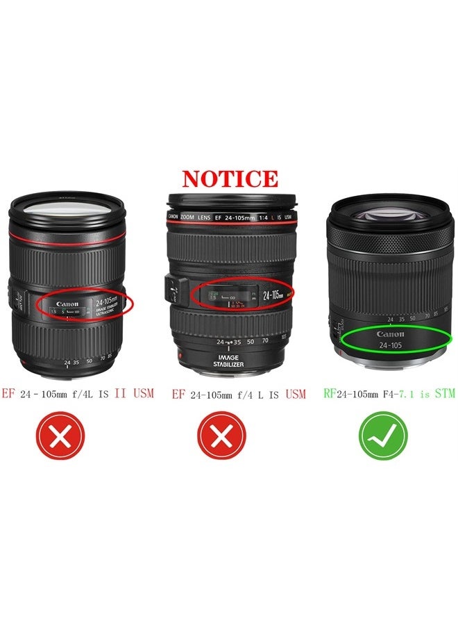 HUIPUXIANG 67mm Lens Cap Cover for Canon EOS RP RF 24-105mm F4-7.1 is STM (Not for RF24-105mm f/4L is USM)(4111C002),HUIPUXIANG [2 Pack] 