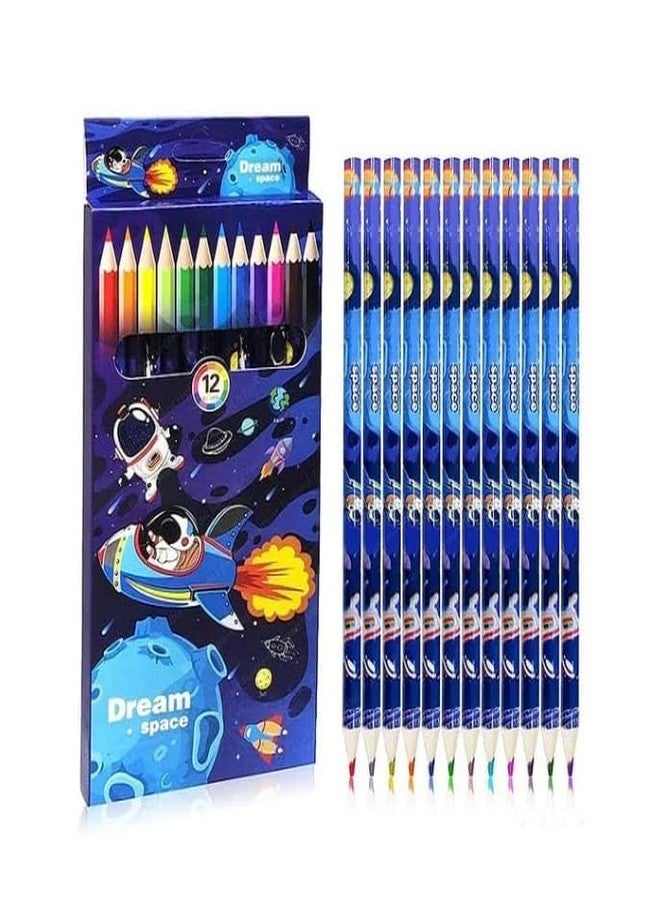 Taufa Villa Space Backpack with Stationery Gift Set for Boys - 6-Piece School Kit with Space-Themed Bag, Watercolor,Pencil Set, Color Pencils, Diary, Crayons - Perfect for Birthday - Image 4