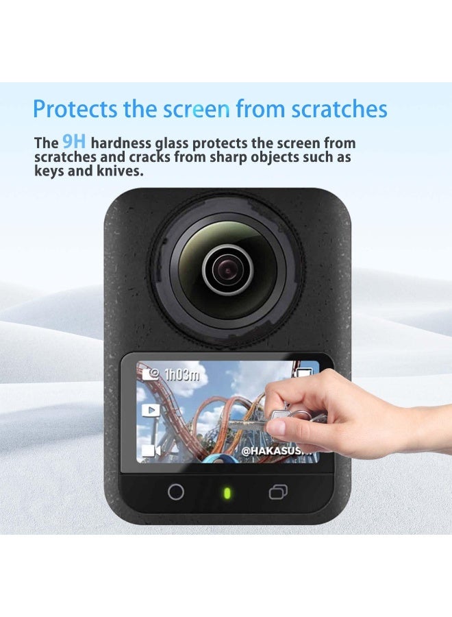 2-Pack Screen Protector for DJI Osmo 360 Camera Tempered Glass Camera Screen Protector 9 Hardness HD Clear Anti-Scratch and Bubble-Free Protective Film - Image 3