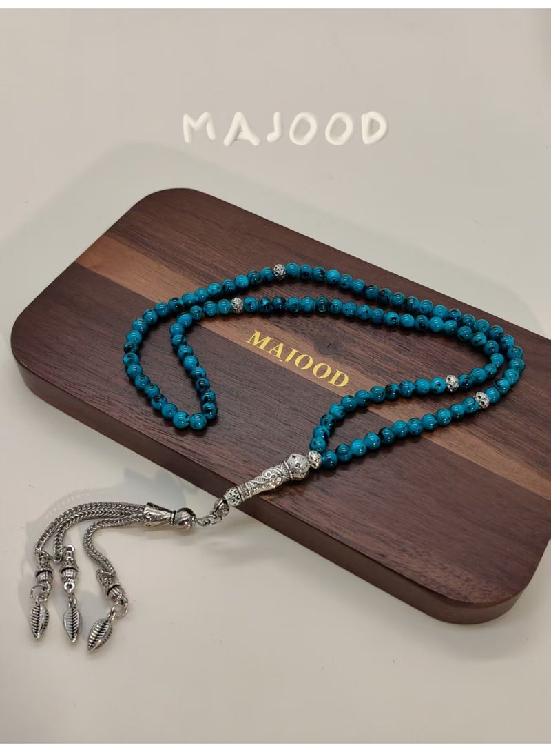 موجود 99 خرزة صلاة من اللؤلؤ الطبيعي/تسبيح/5 ملم - Image 1