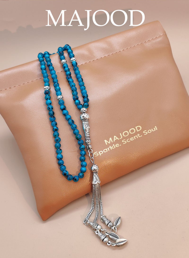 موجود 99 خرزة صلاة من اللؤلؤ الطبيعي/تسبيح/5 ملم - Image 2