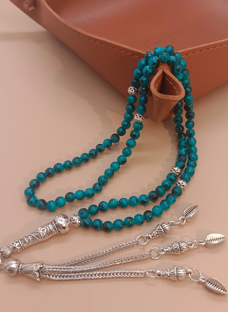 موجود 99 خرزة صلاة من اللؤلؤ الطبيعي/تسبيح/5 ملم - Image 5