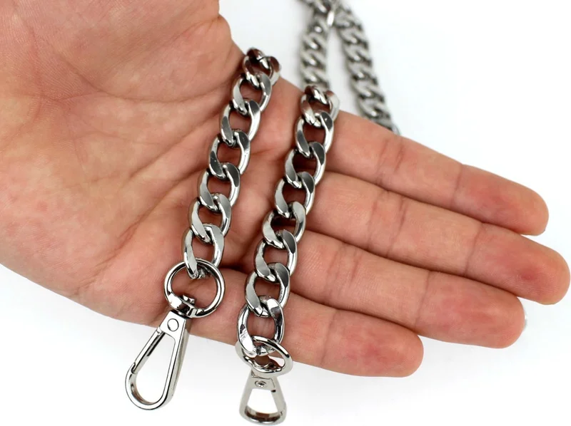 ديرسي كلوب Silver Color Bag Chain Crossbody Bag Shoulder Chain Strap 125 cm