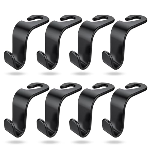 DTDNZKN 8Pack Car Seat Back Storage Hook Auto Seat Hook Hangers Storage Organizer Interior Accessories for Purse Coats Umbrellas Grocery Bags Handbag - Image 1