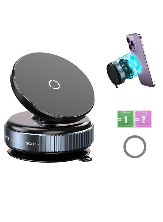 Generic 360 Adjustable Vacuum Suction Cup Magnetic Car Phone Holder, Compatible with Mag-Safe car mount  - Image 1