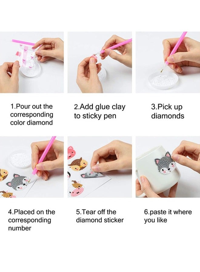 MissTiara طقم طلاء حيوانات مصنوع من 34 قطعة من الألماس الخماسي الأبعاد DIY - Image 2