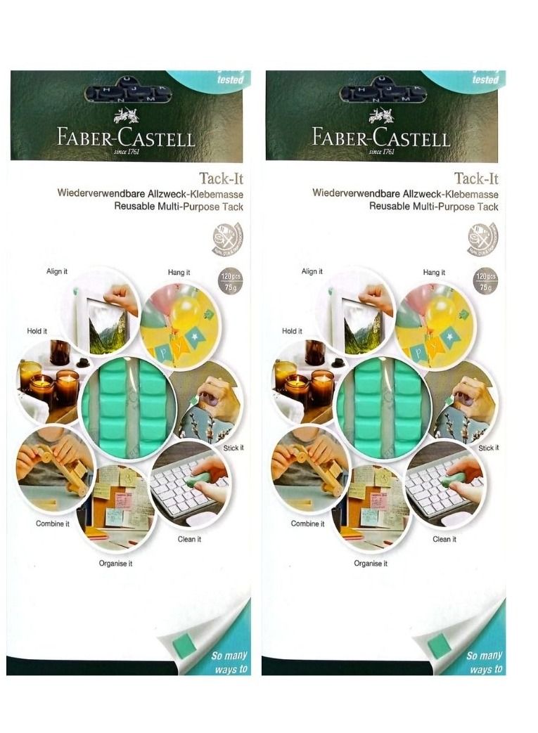 FABER-CASTELL 2-Pack Reusable Multi Purpose Tack It 120 Pieces Per Pack - Image 1