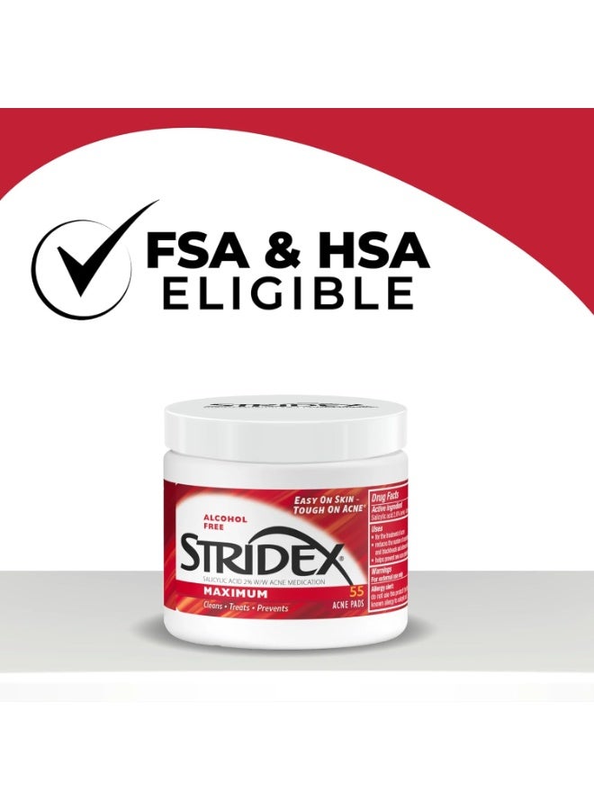 Stridex Strength Medicated Pads, Maximum, 55 Count - Image 4