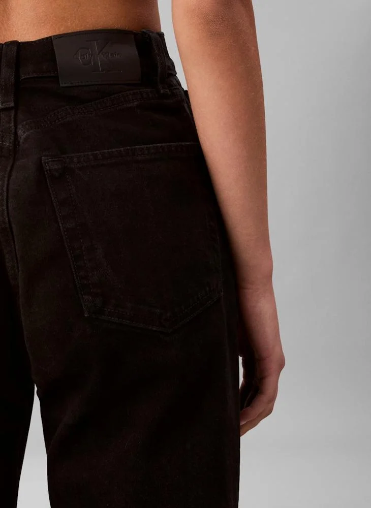 Calvin Klein Jeans SOFT BLACK Mom Jeans for Women | Best Price UAE