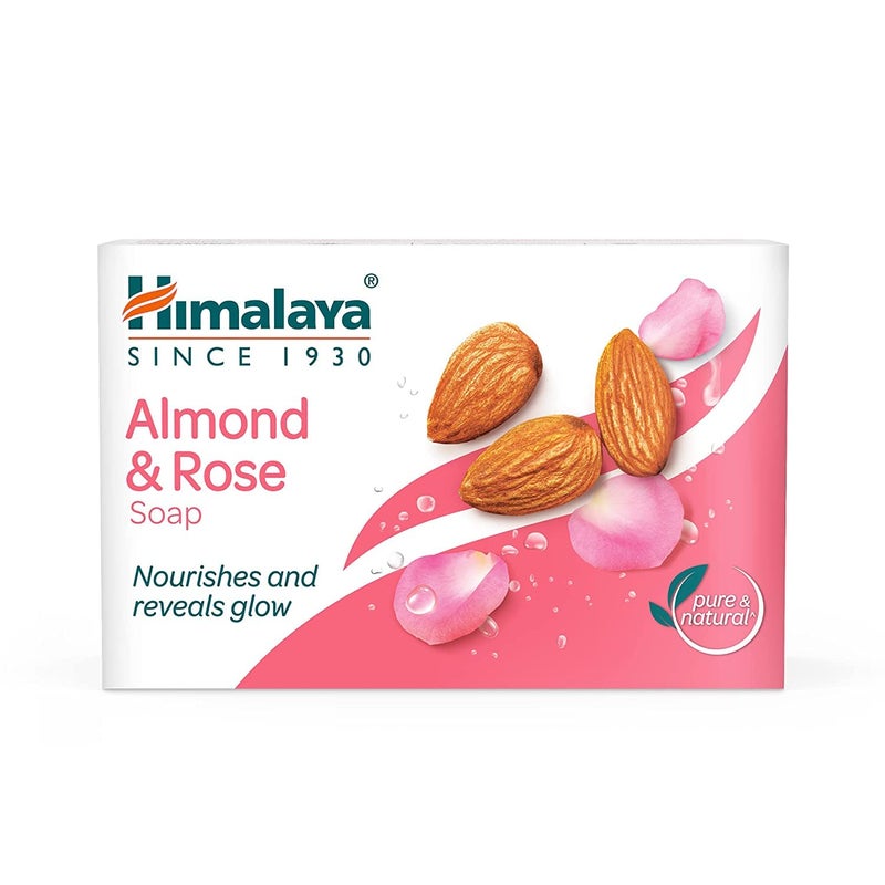 Himalaya Herbals Moisturizing Almond and Rose Soap 125g - Image 1